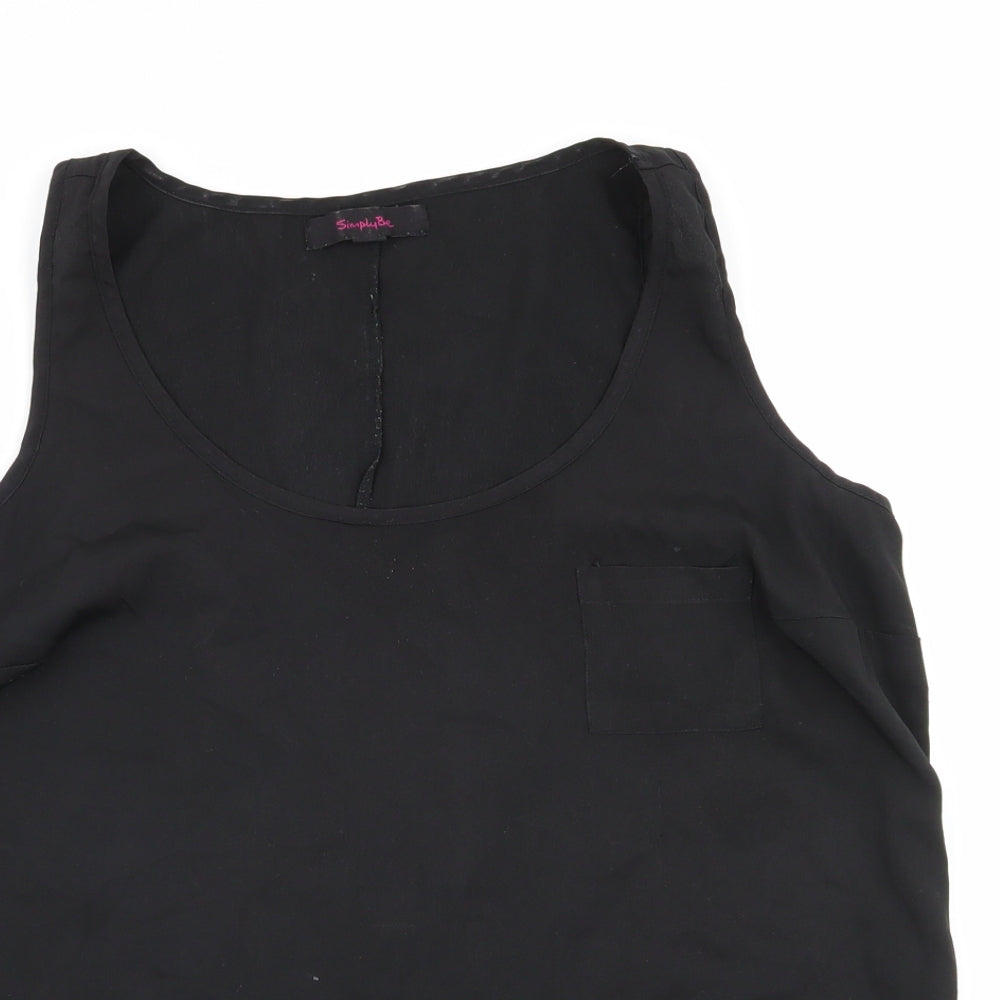 Simply Be Womens Black   Basic Blouse Size 12