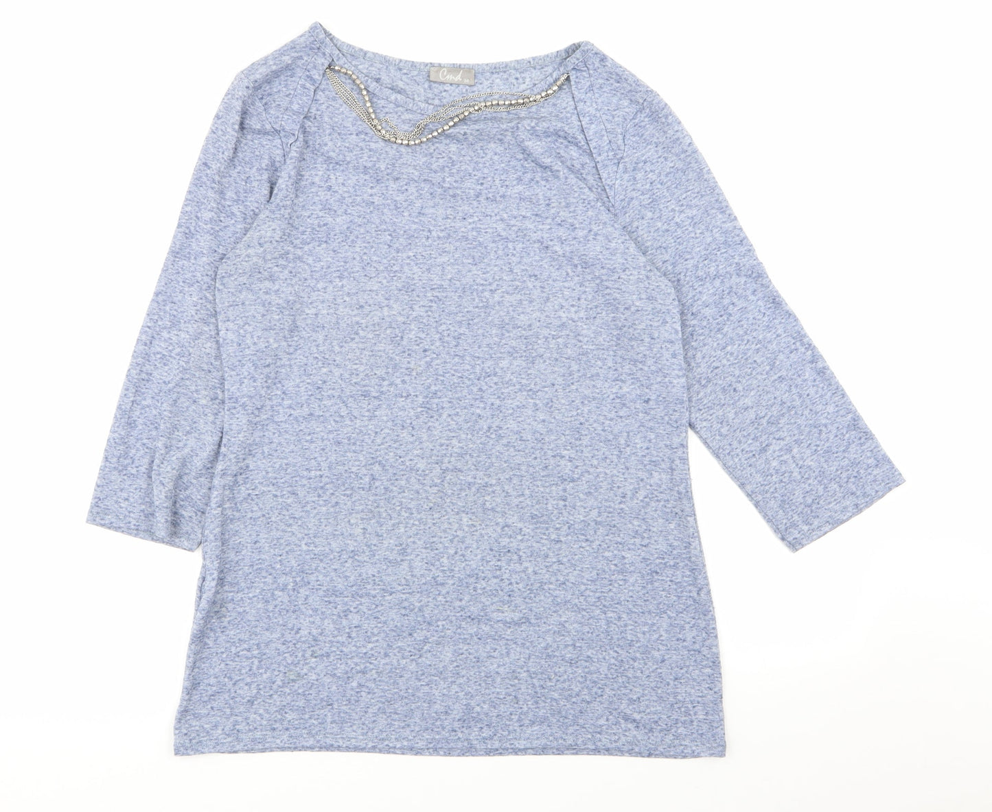 CND Womens Blue   Basic T-Shirt Size 14