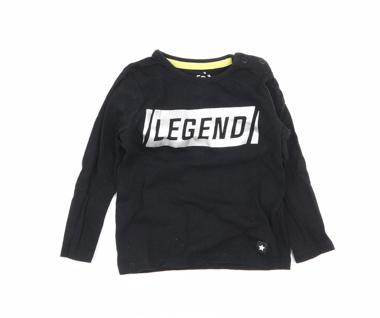 F&F Boys Black   Basic T-Shirt Size 9-12 Months