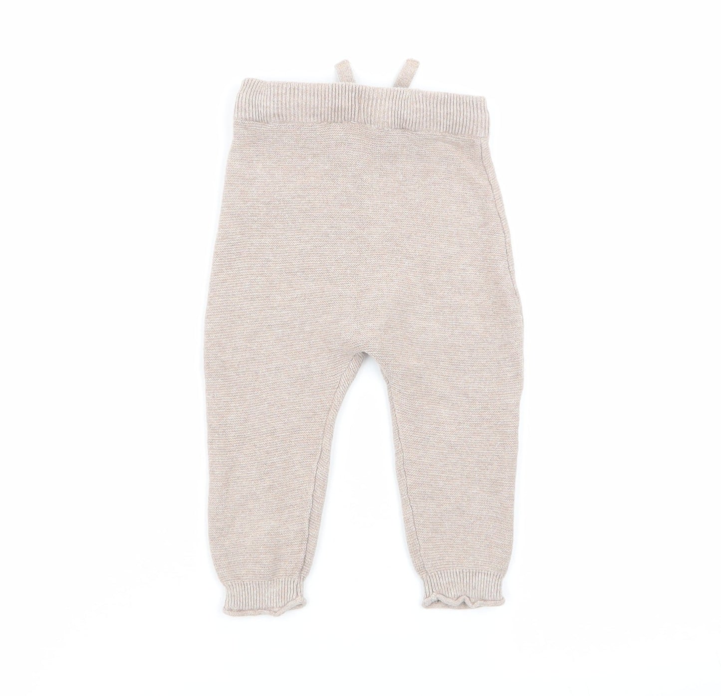 H&M Girls Beige   Jogger Trousers Size 9 Months