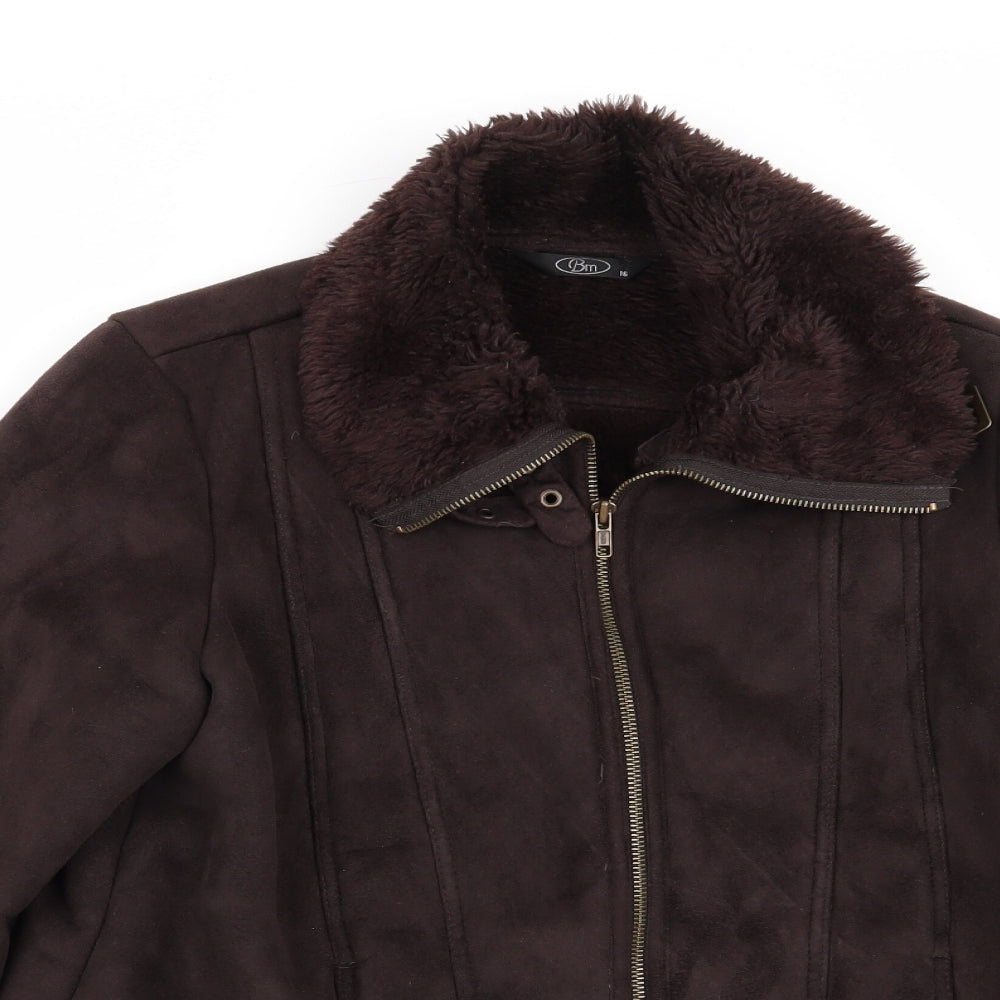 BM Womens Brown   Jacket Coat Size 16