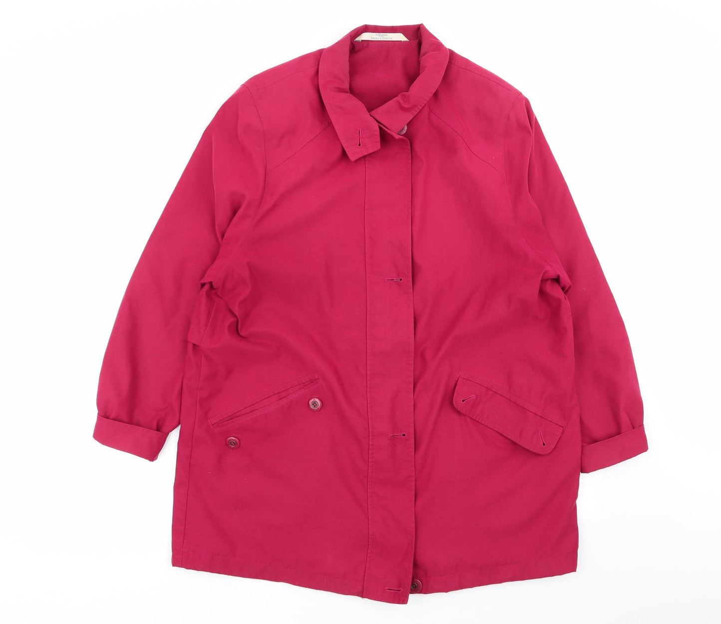 M&S Womens Red   Jacket Coat Size 12