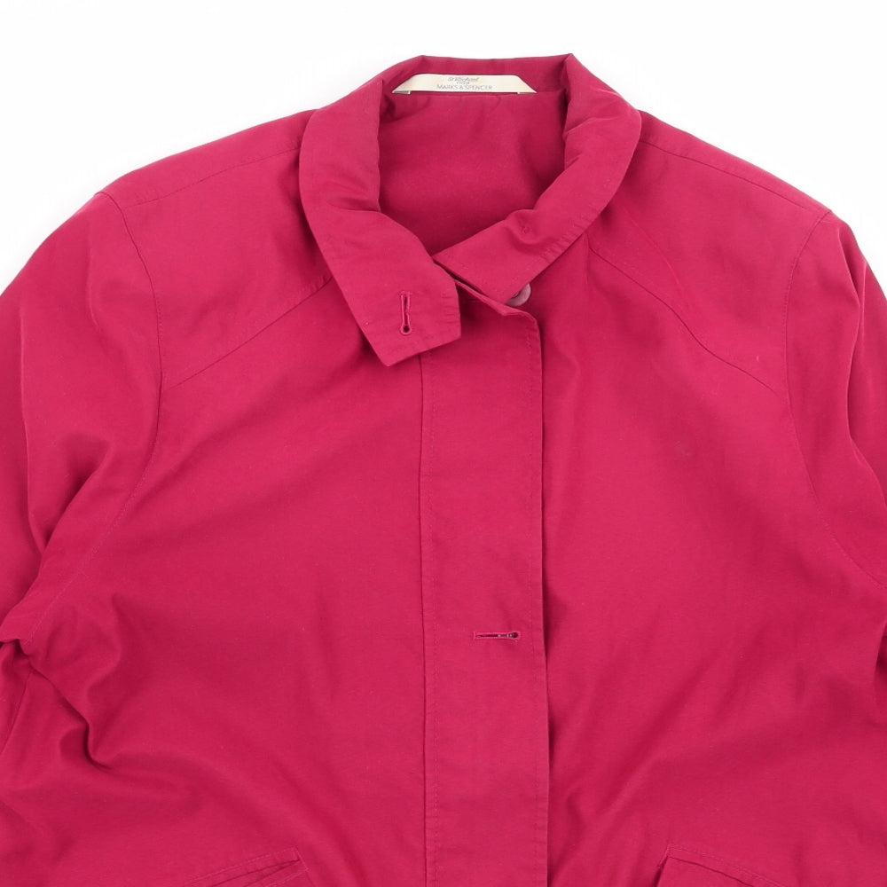 M&S Womens Red   Jacket Coat Size 12