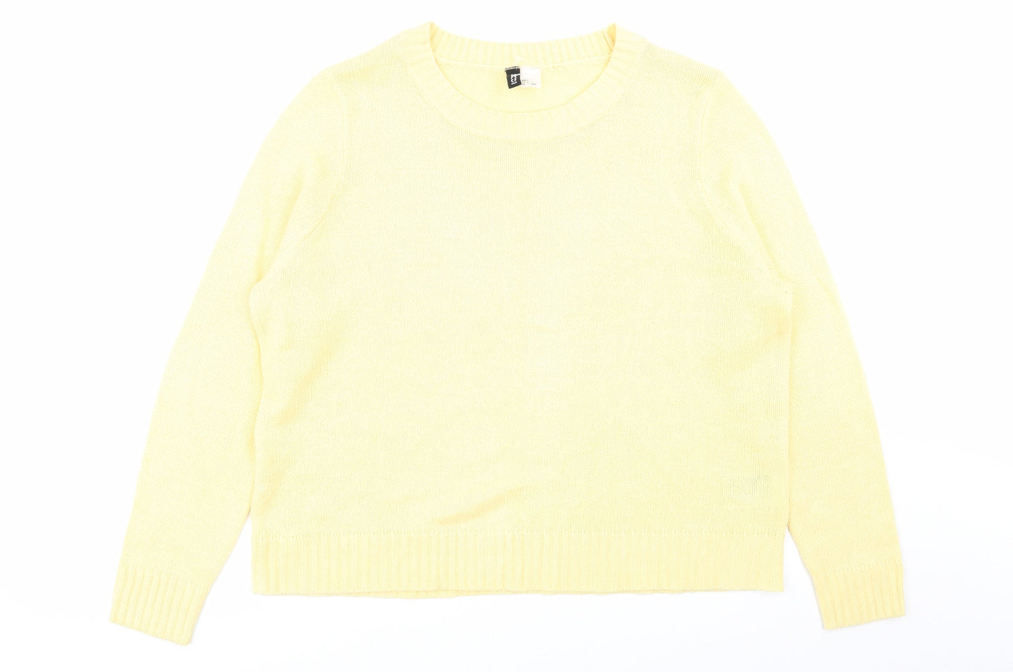 Divided by H&M Womens Yellow   Pullover Jumper Size L
