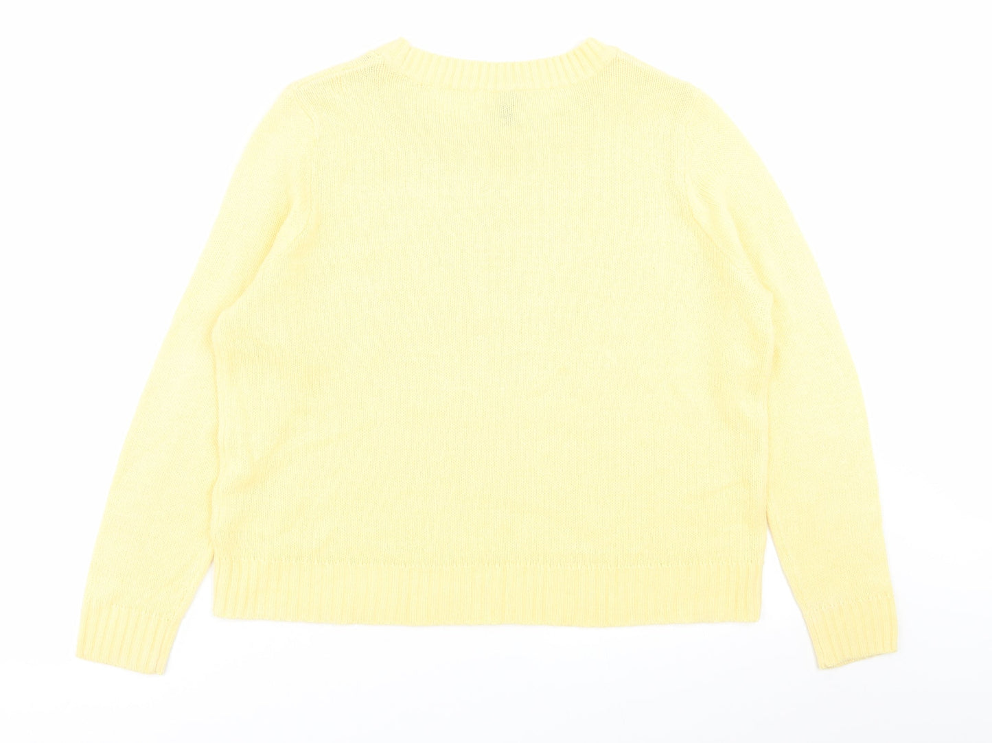 Divided by H&M Womens Yellow   Pullover Jumper Size L