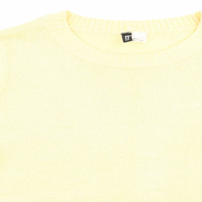 Preloved Divided by H&M Womens Yellow   Pullover Jumper Size L - Detail