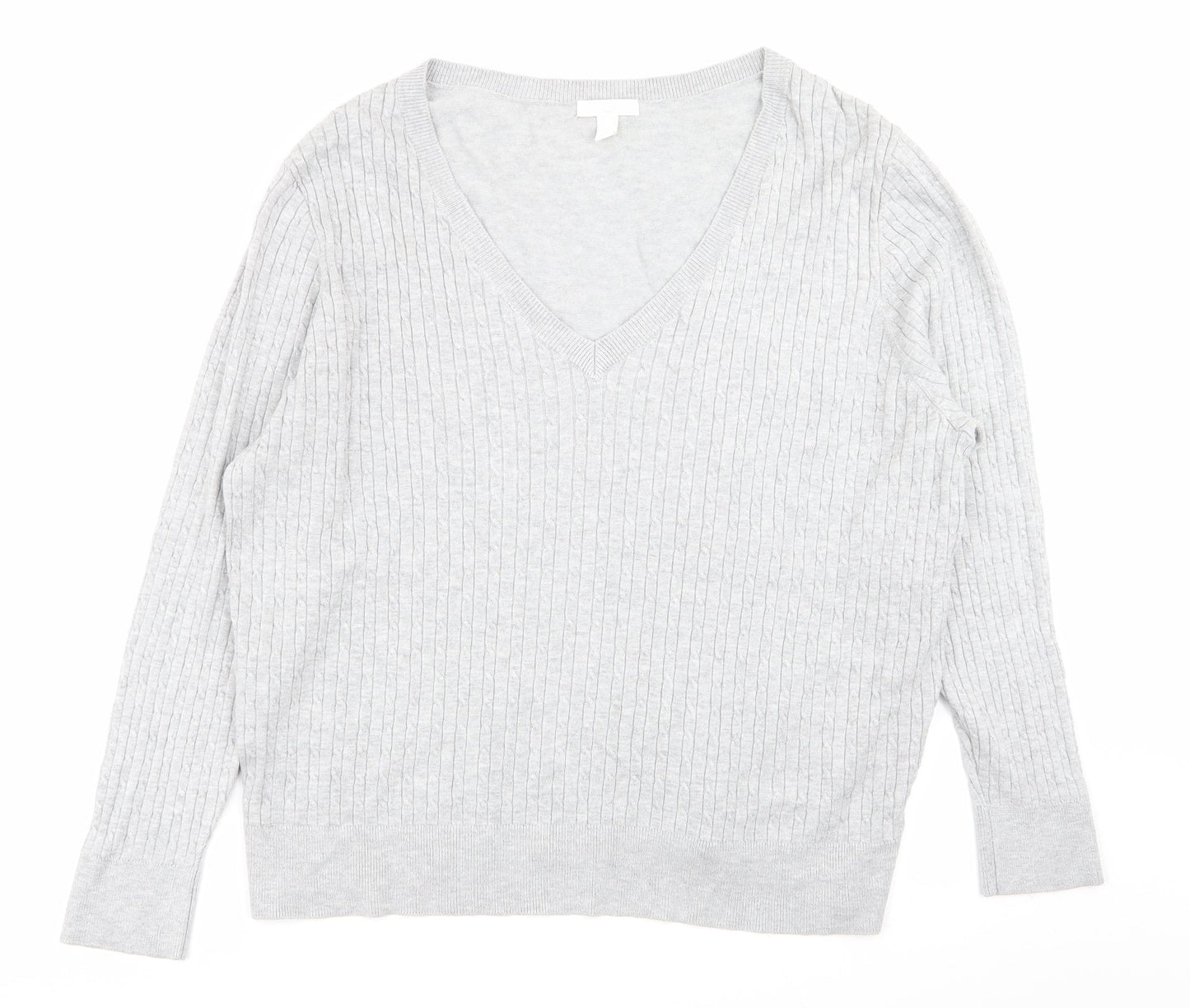 H&M Womens Grey   Pullover Jumper Size XL