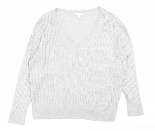 H&M Womens Grey   Pullover Jumper Size XL