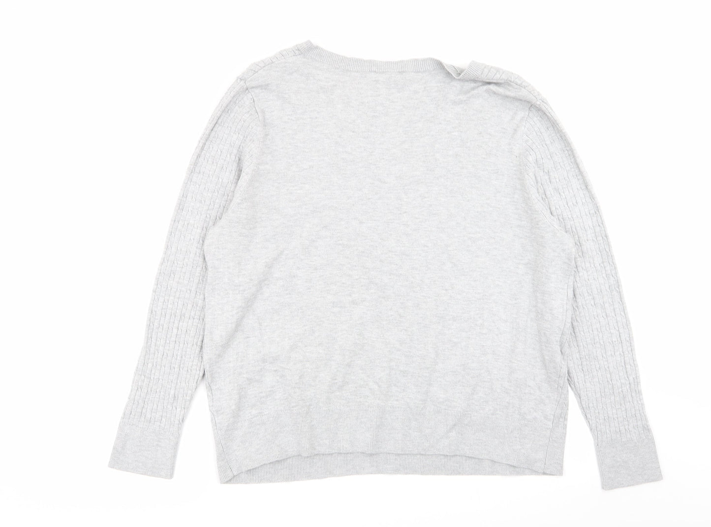 H&M Womens Grey   Pullover Jumper Size XL