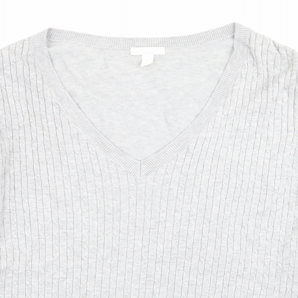 H&M Womens Grey   Pullover Jumper Size XL