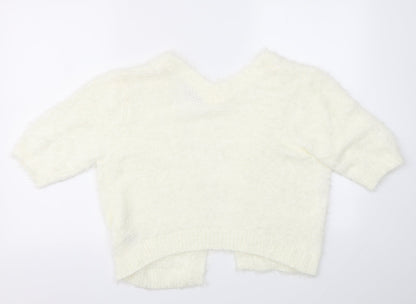 Preloved NEXT Womens Ivory   Cardigan Jumper Size M - Back
