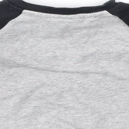Preloved F&F Boys Grey   Pullover Jumper Size 3-6 Months - Label