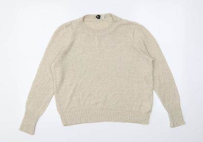 Preloved H&M Womens Beige   Pullover Jumper Size M - Front