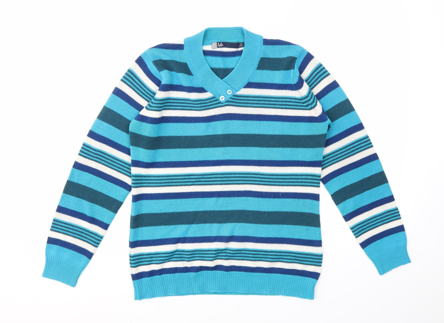 ISLE  Womens Multicoloured Striped  Pullover Hoodie Size S