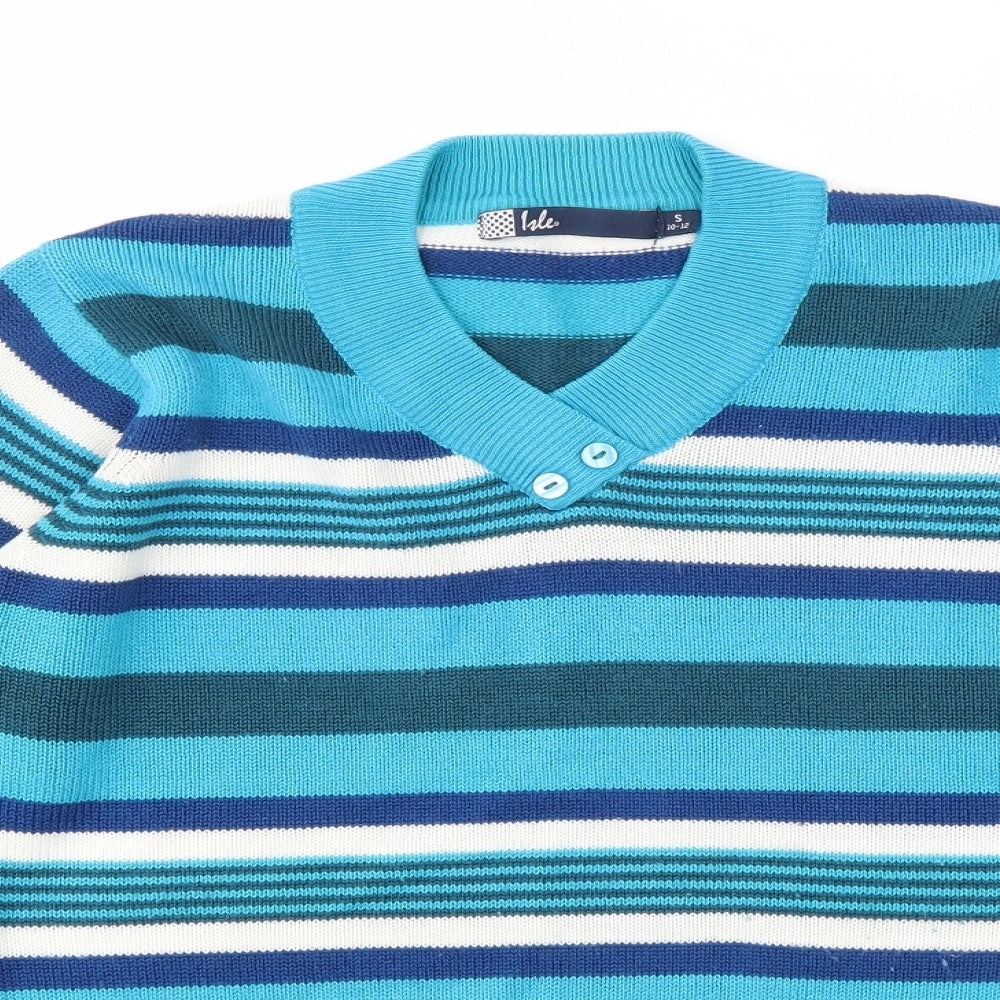 ISLE  Womens Multicoloured Striped  Pullover Hoodie Size S