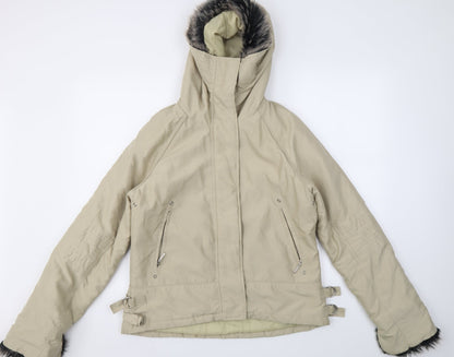 Preloved PREWORN  Womens Beige   Jacket Coat Size 14 - Front