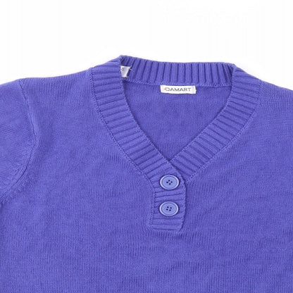 Preloved Damart Womens Purple   Pullover Jumper Size 10 - Detail