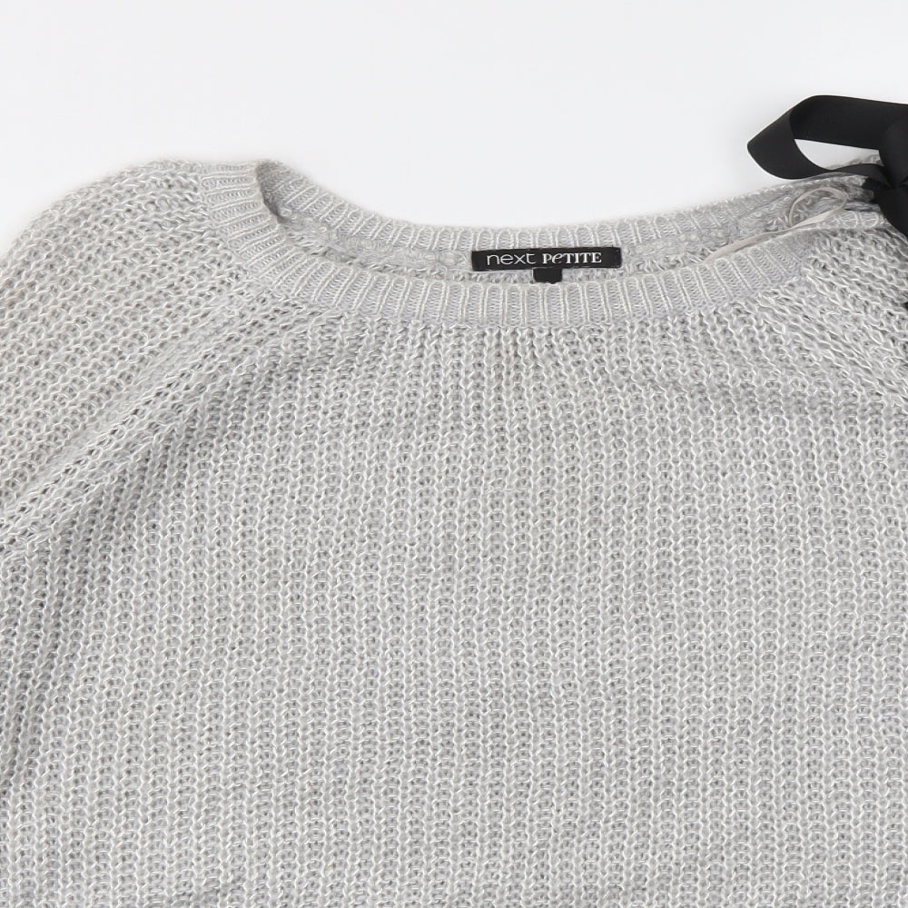 NEXT Womens Grey Houndstooth  Pullover Jumper Size 8