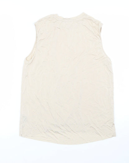 Oysho Womens Gold   Basic Tank Size S