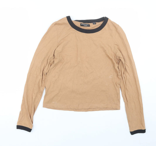 Brave Soul Womens Brown   Basic T-Shirt Size XS