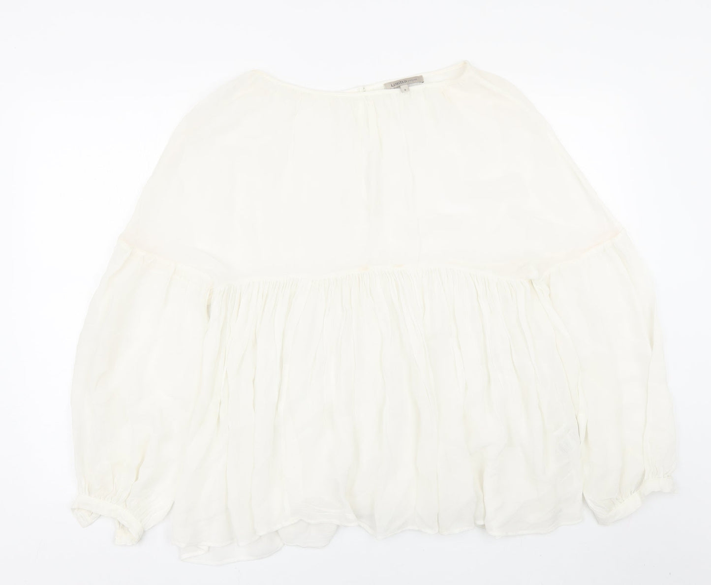M&S Womens White   Basic Blouse Size 6