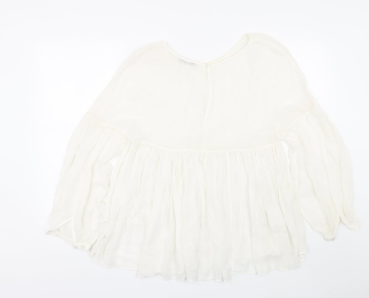 M&S Womens White   Basic Blouse Size 6