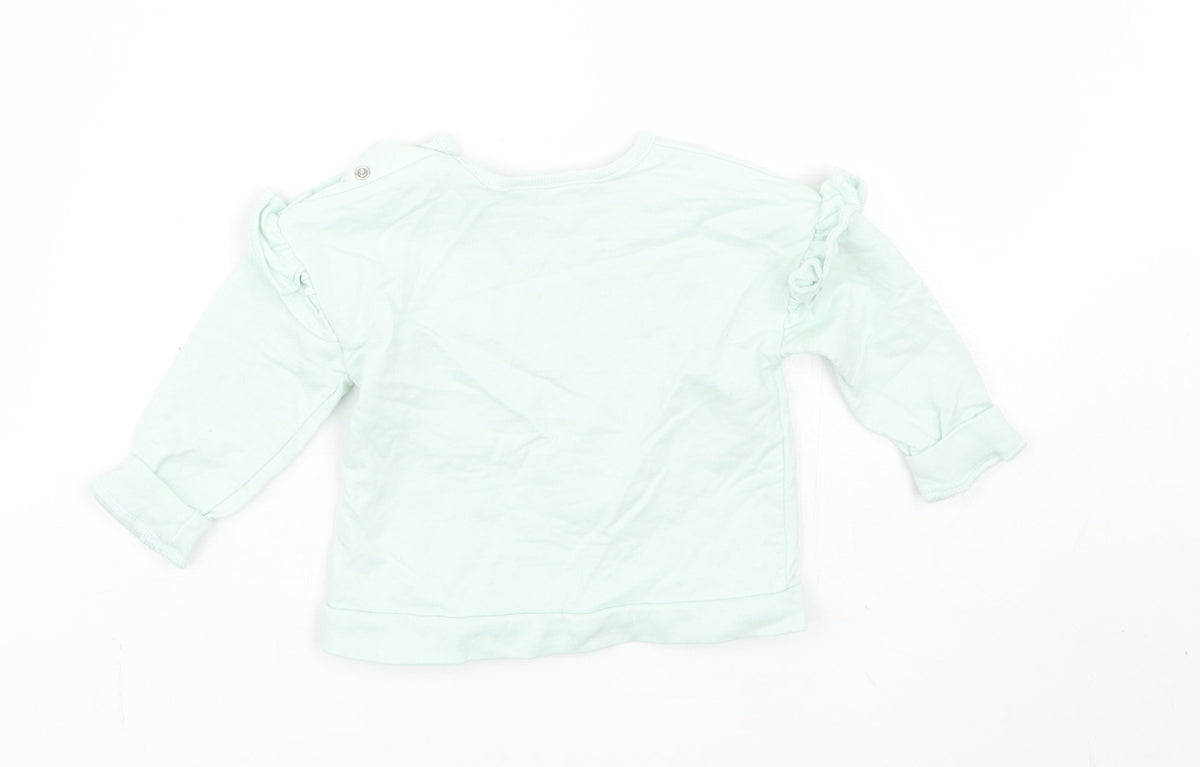 Disney Girls Green   Basic T-Shirt Size 3-6 Months  - Minnie Mouse