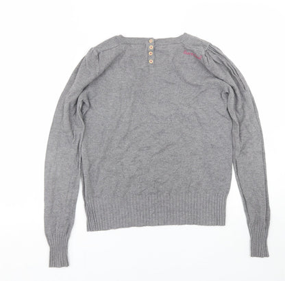 Love Label Womens Grey   Pullover Jumper Size 14