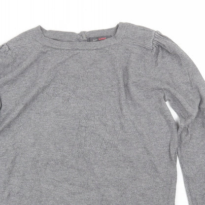 Love Label Womens Grey   Pullover Jumper Size 14