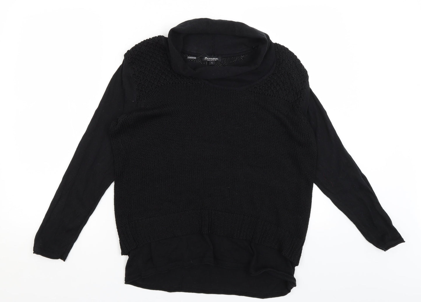 Brandette Womens Black   Pullover Jumper Size L