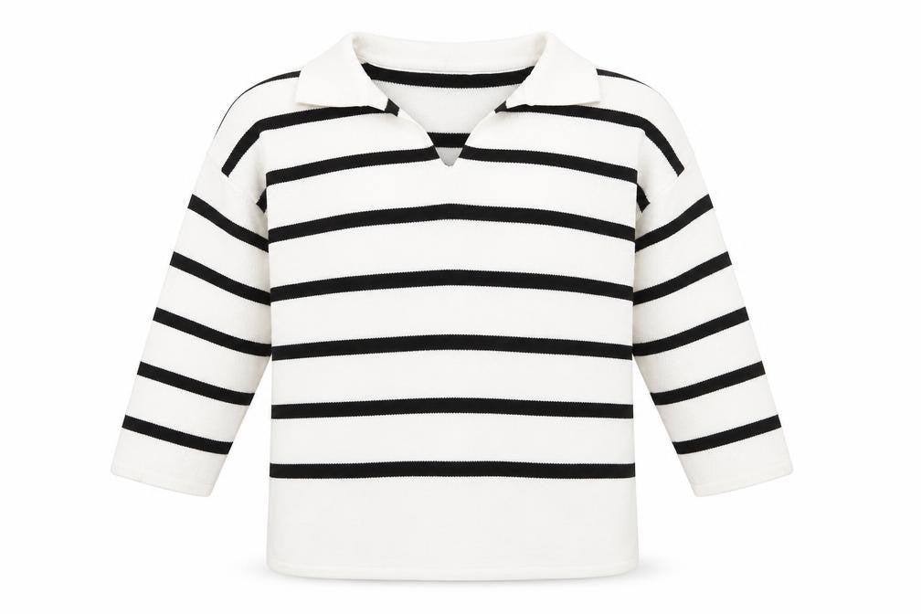 New Look Mens Ivory Striped  Pullover Jumper Size S