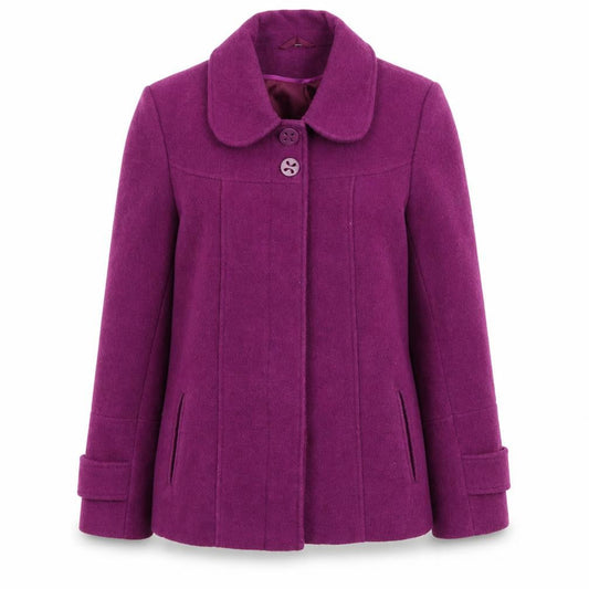 Klass Womens Purple   Overcoat Coat Size 14