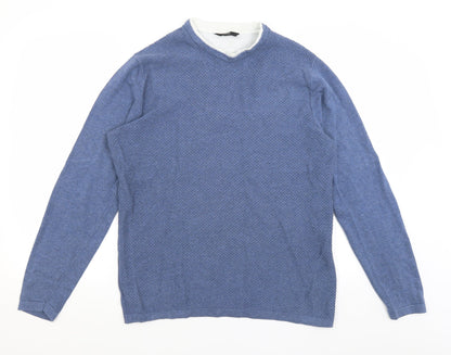 Preloved George Mens Blue   Pullover Jumper Size S - Front
