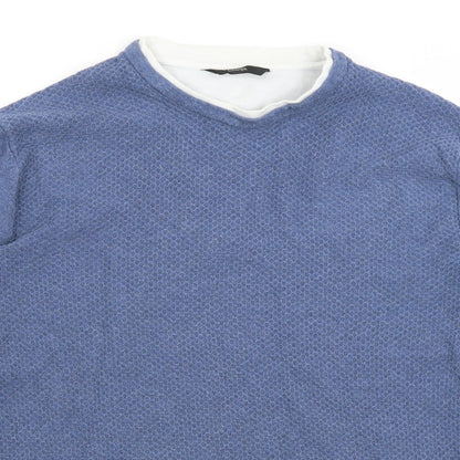 Preloved George Mens Blue   Pullover Jumper Size S - Detail