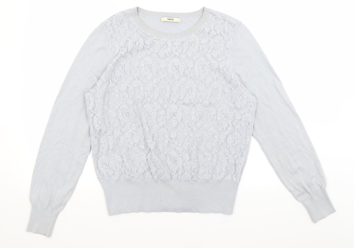 Oasis Womens Blue   Pullover Jumper Size L