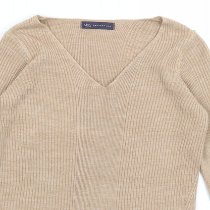 Marks & Spencer Womens Brown   Pullover Jumper Size 8