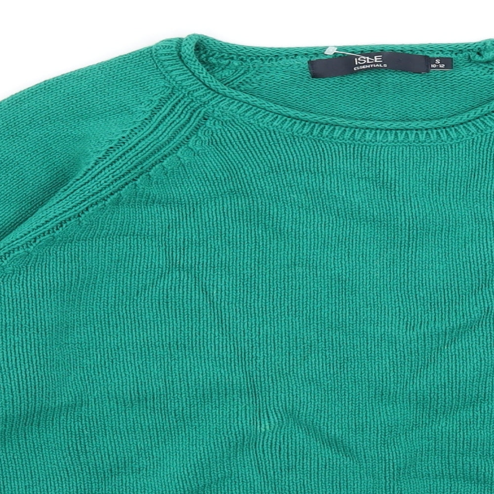 Isle Womens Green   Pullover Jumper Size S