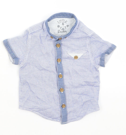Matalan Baby Blue   Basic Button-Up Size 6-9 Months
