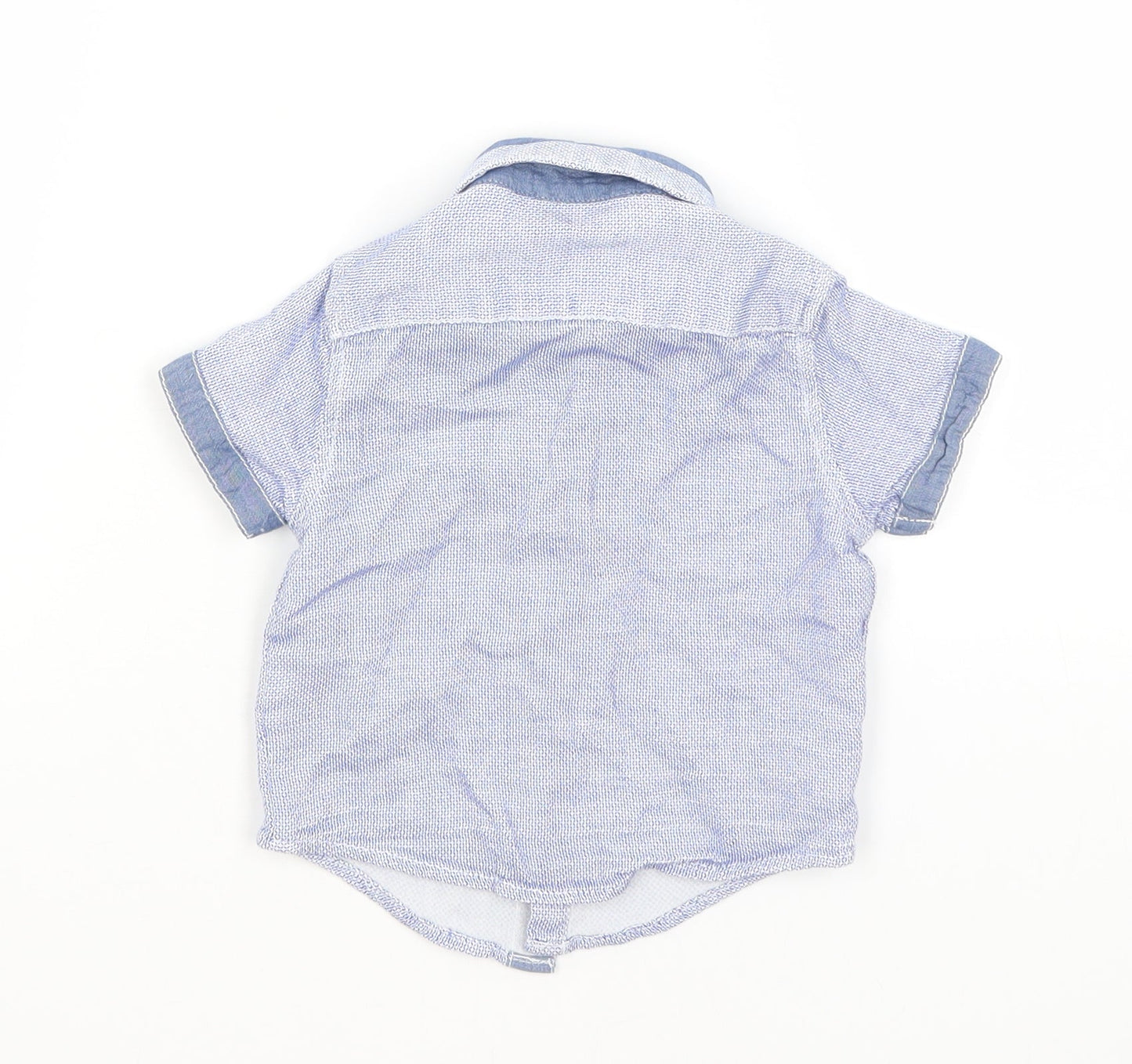 Matalan Baby Blue   Basic Button-Up Size 6-9 Months