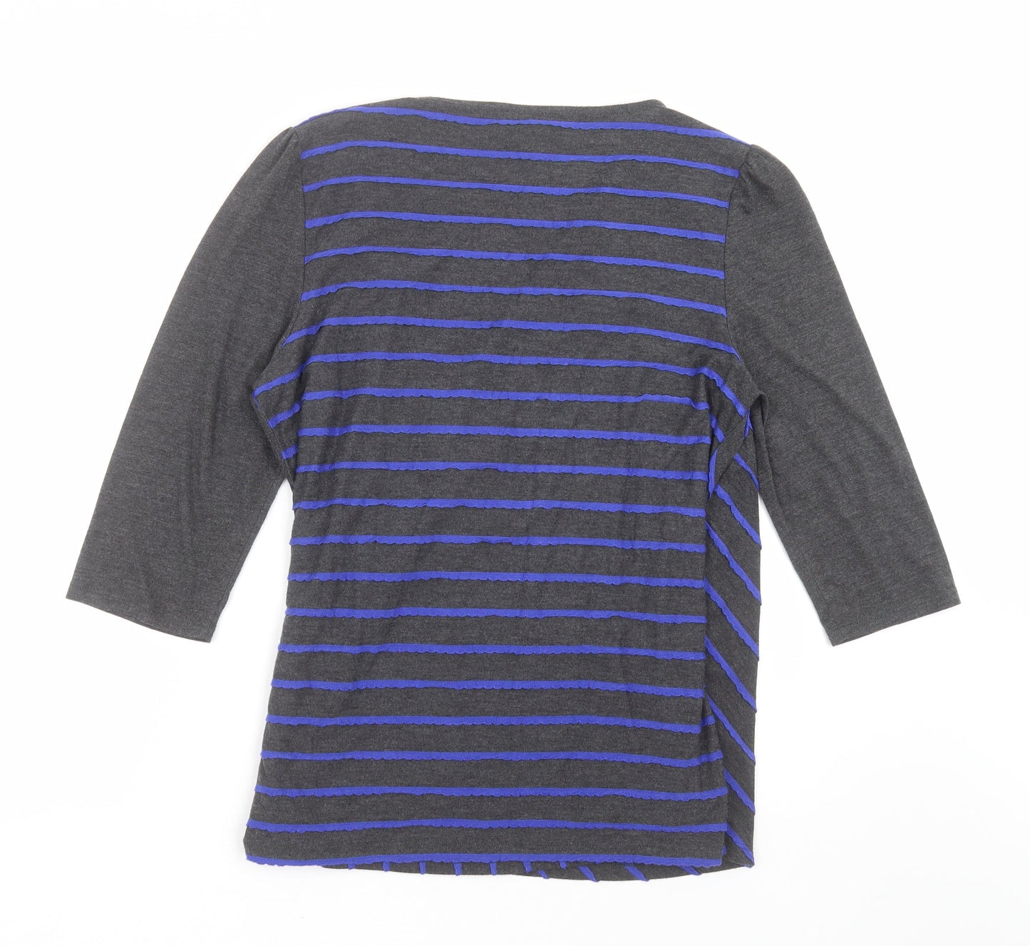 Marks and Spencer Womens Grey Striped  Basic Blouse Size 18