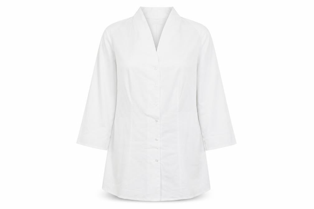 BCP Collection Womens White   Basic Button-Up Size 14
