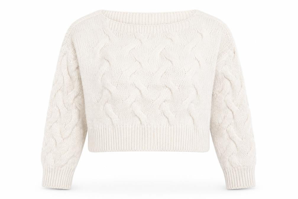 Luisa Ricci Womens Beige  Knit Pullover Jumper Size S  - cropped
