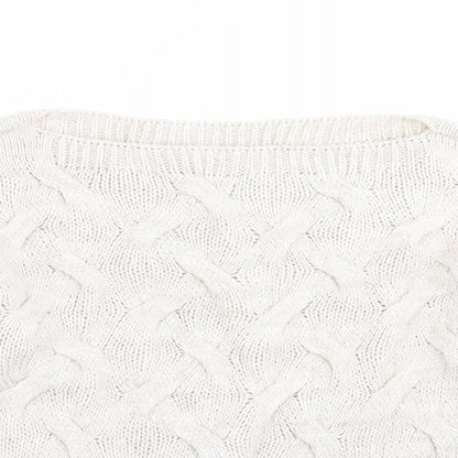 Luisa Ricci Womens Beige  Knit Pullover Jumper Size S  - cropped