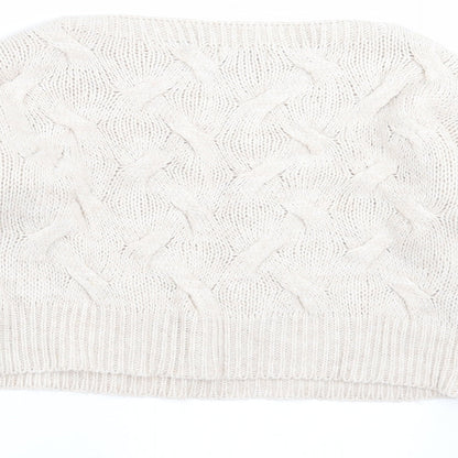 Luisa Ricci Womens Beige  Knit Pullover Jumper Size S  - cropped