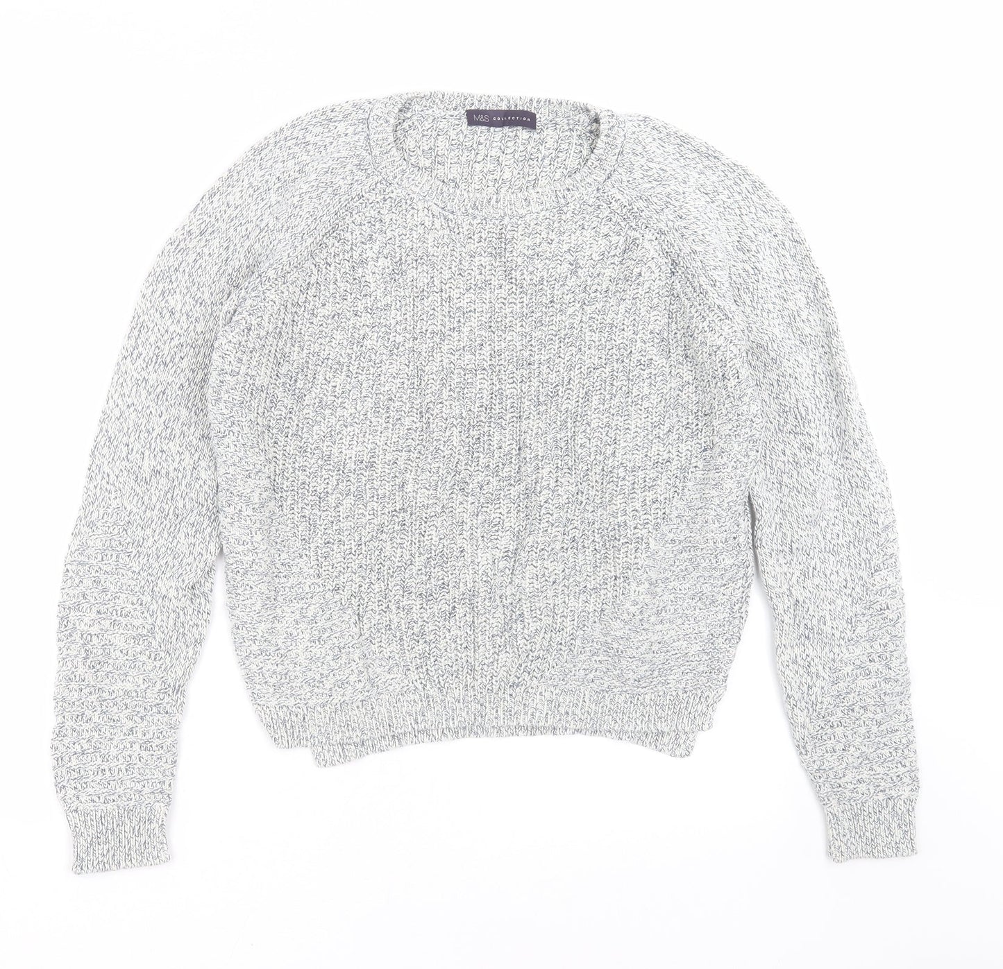 Marks and Spencer Womens Grey  Knit Pullover Jumper Size 12