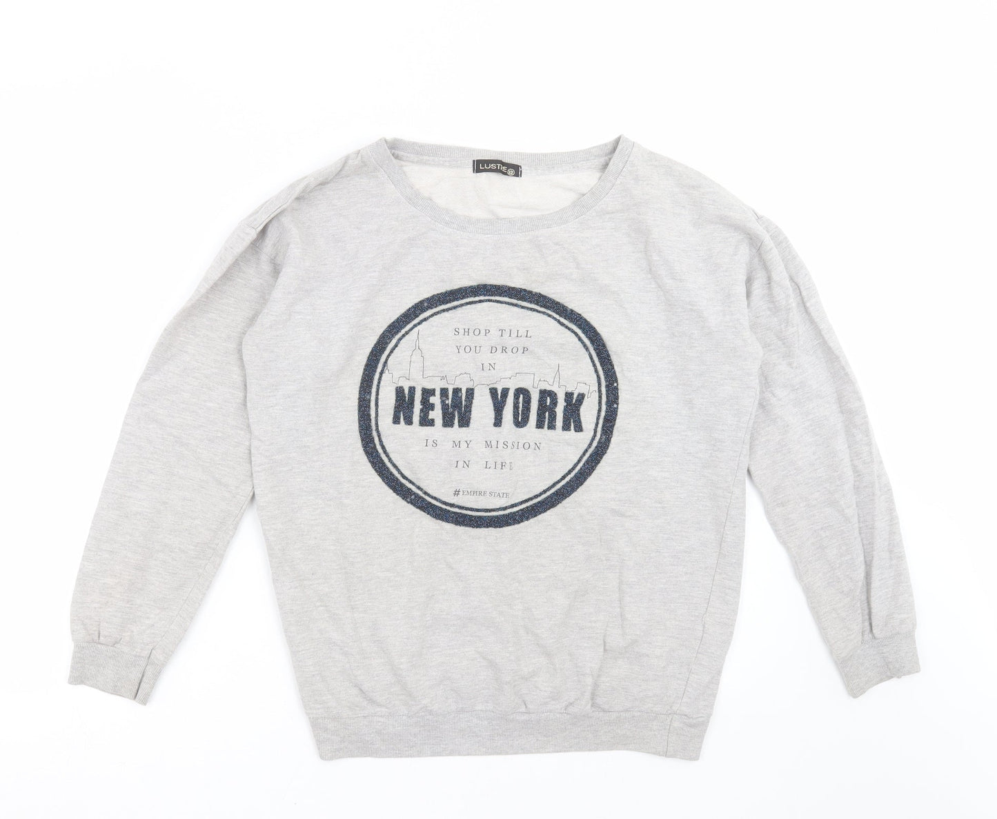 Lustre Womens Grey   Pullover Sweatshirt Size 12  - new york