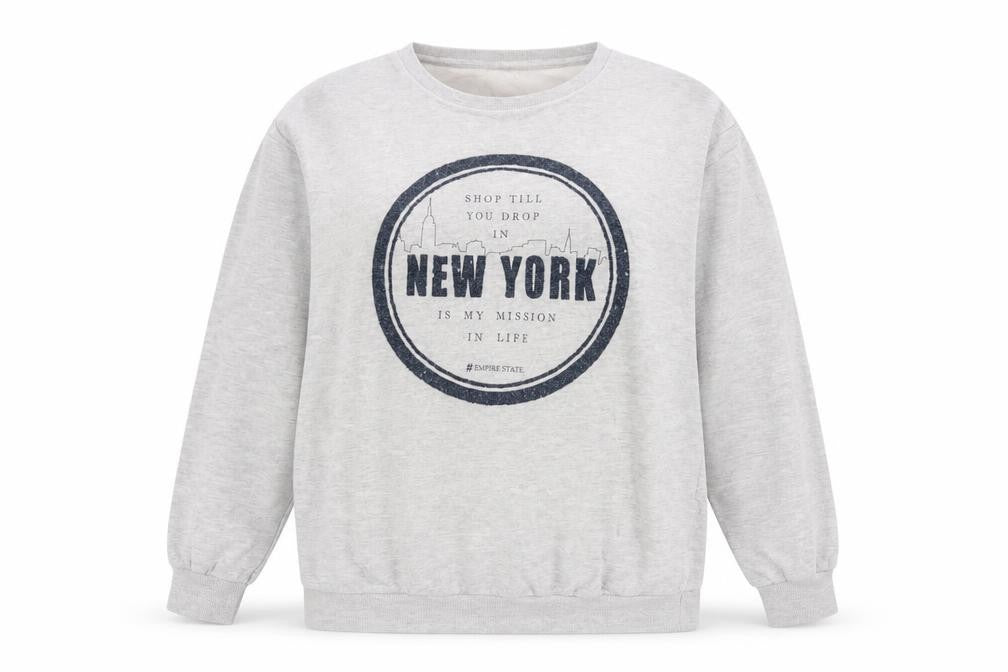 Lustre Womens Grey   Pullover Sweatshirt Size 12  - new york