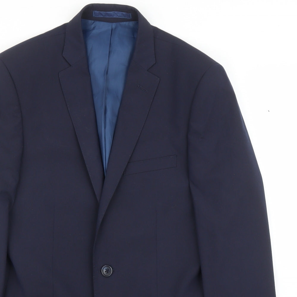 M&S Mens Blue   Jacket Suit Jacket Size 38