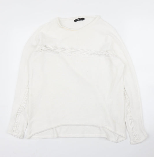 Eight Womens White   Pullover Jumper Size M