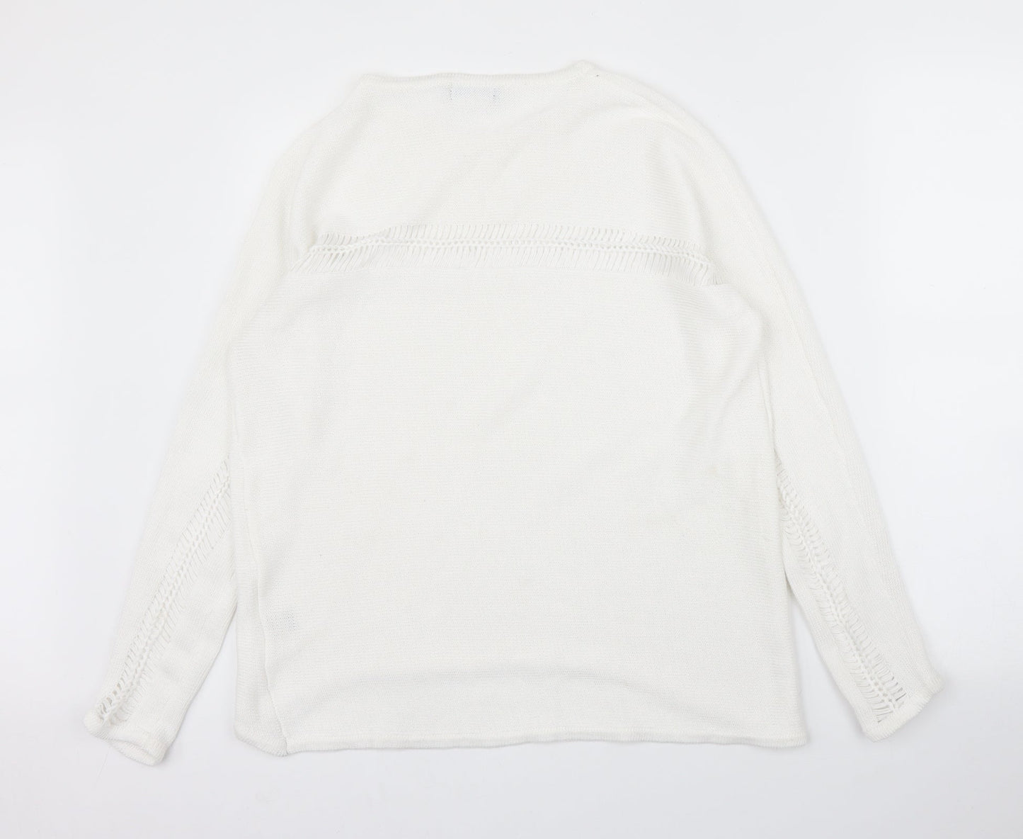 Eight Womens White   Pullover Jumper Size M